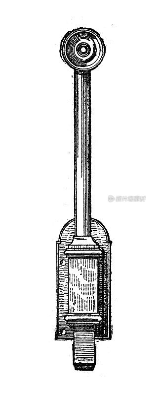 古董插图:锁螺栓