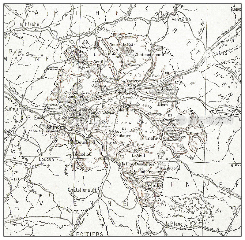 古董法国地图