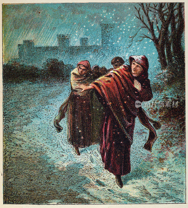 1142年，玛蒂尔达皇后在一场暴风雪中逃出牛津城堡