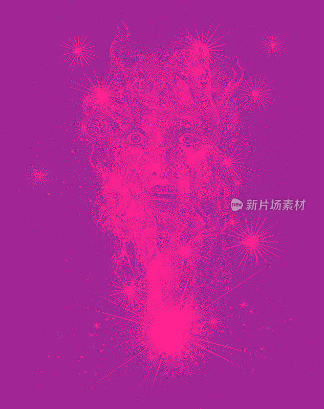 神秘的女人和星星