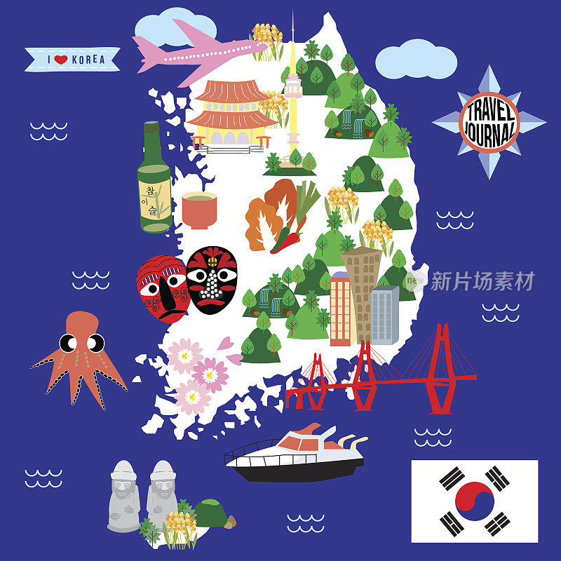 韩国导游地图