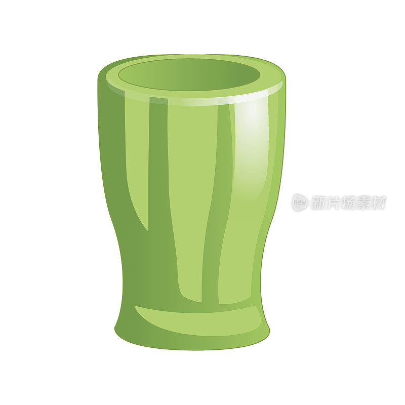 杯子，高脚杯，烧杯的图标。孤立在白色背景上。矢量图