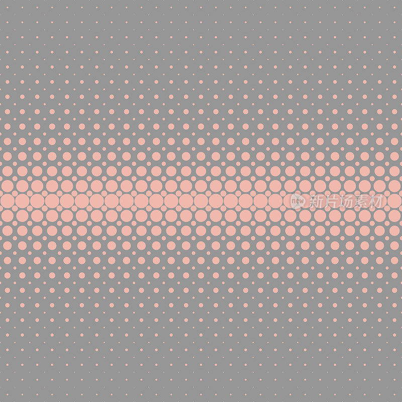 抽象几何半色调网点图案背景-向量图形从粉红色的圆圈在灰色的背景