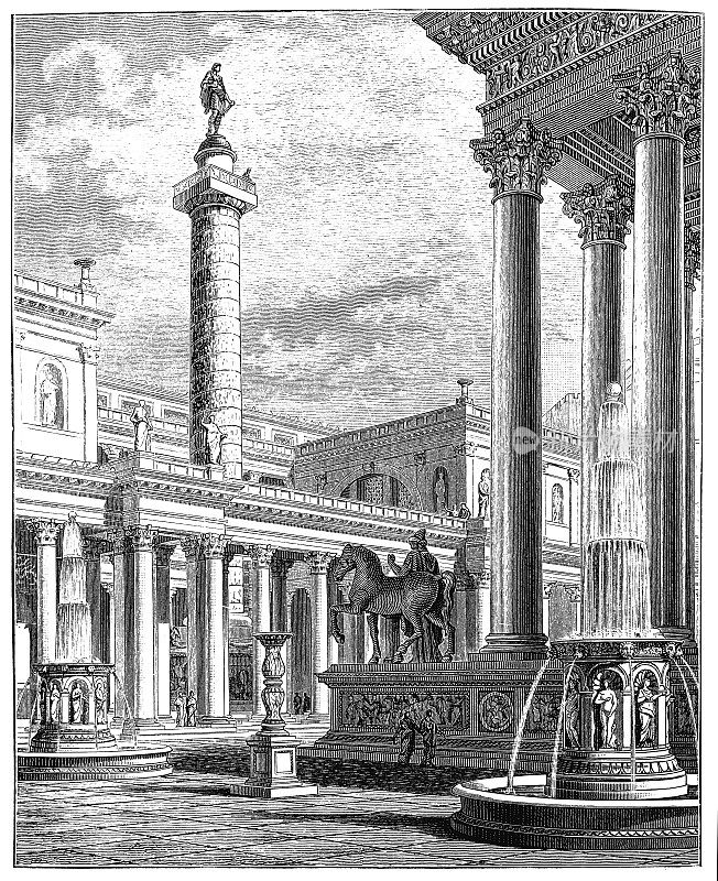罗马的广场和图拉真石柱