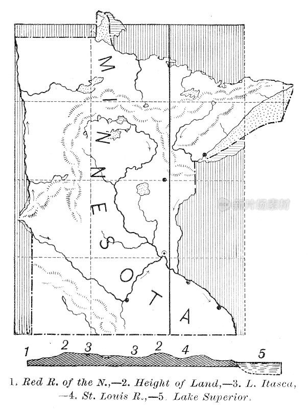 明尼苏达州地图1886