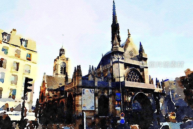 巴黎市中心的一座哥特式小教堂