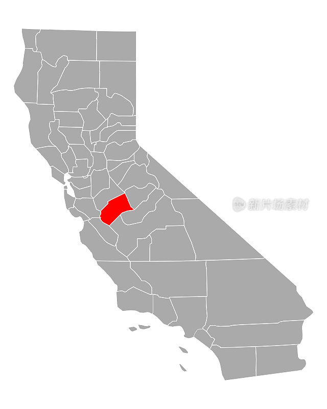 加州默塞德的地图
