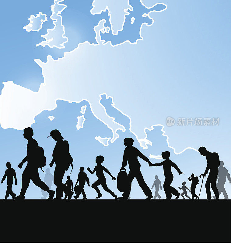 欧洲移民地图背景