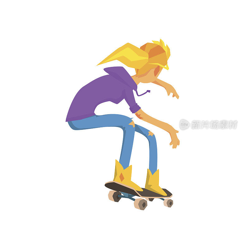 女性滑板者形象
