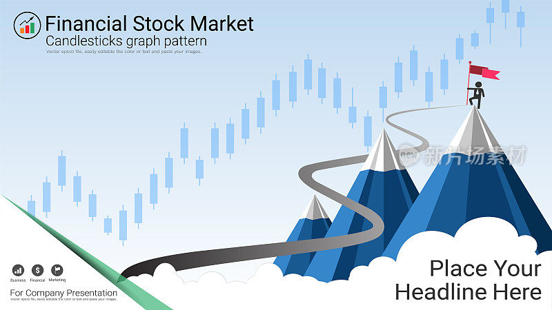 商业烛台图是一种风格的金融图表，适用于外汇股票市场投资交易的概念，用于描述证券、衍生品或货币的价格变动。