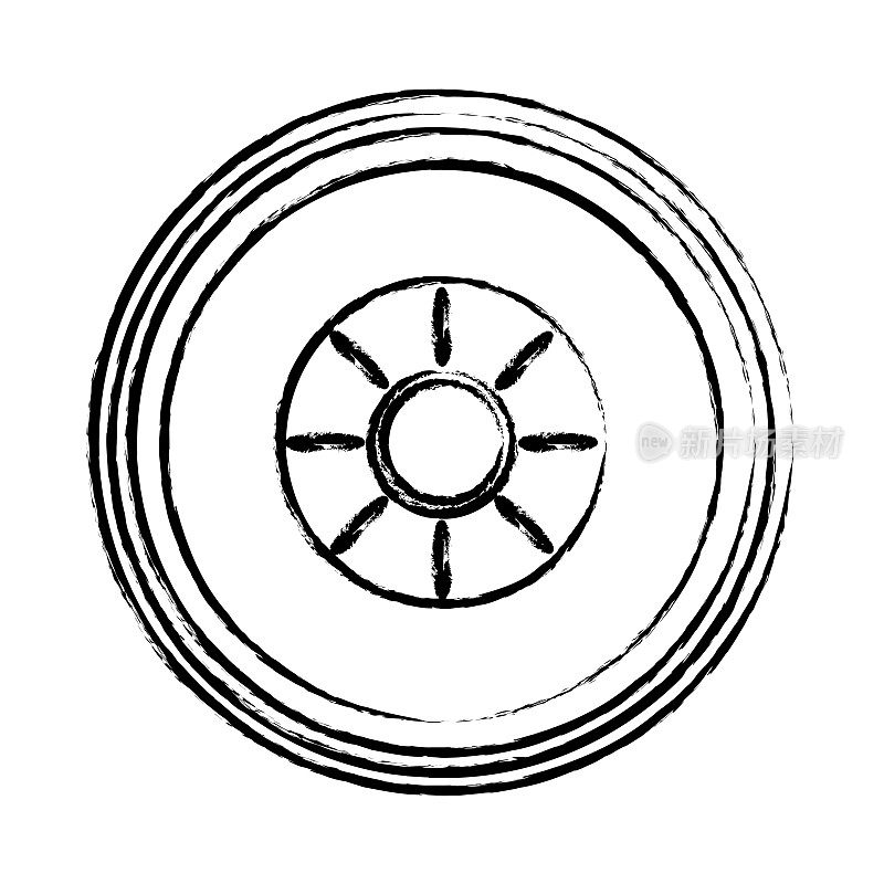 汽车轮胎图标形象