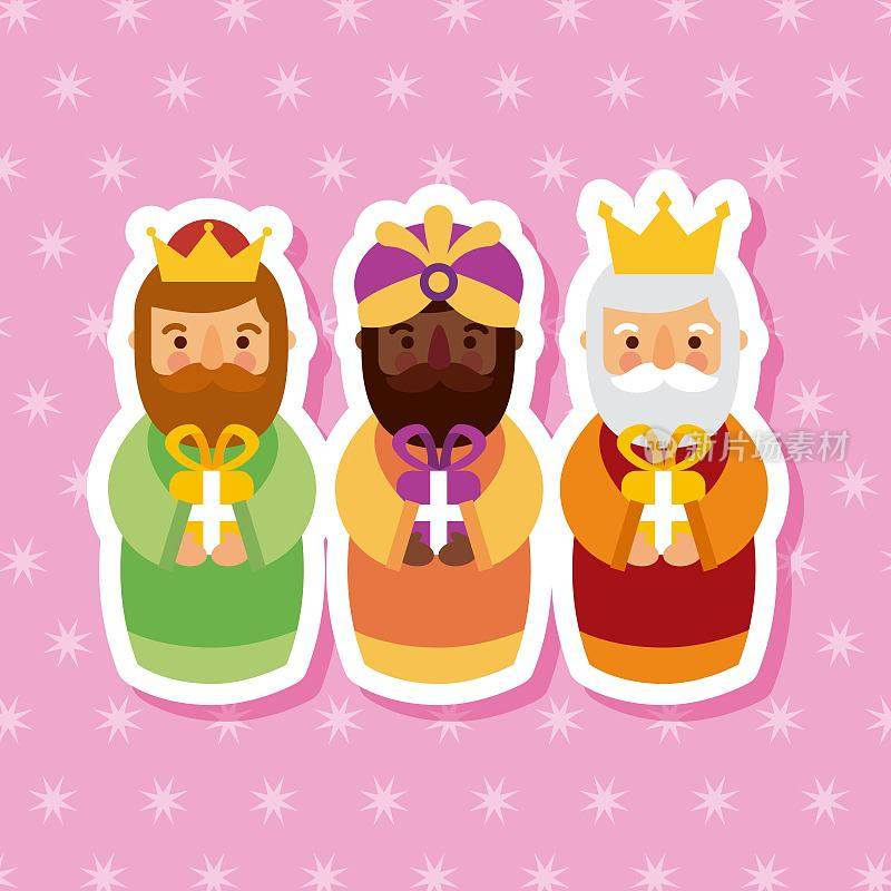 菲利斯迪亚洛斯雷耶斯三个魔术国王带来礼物给耶稣