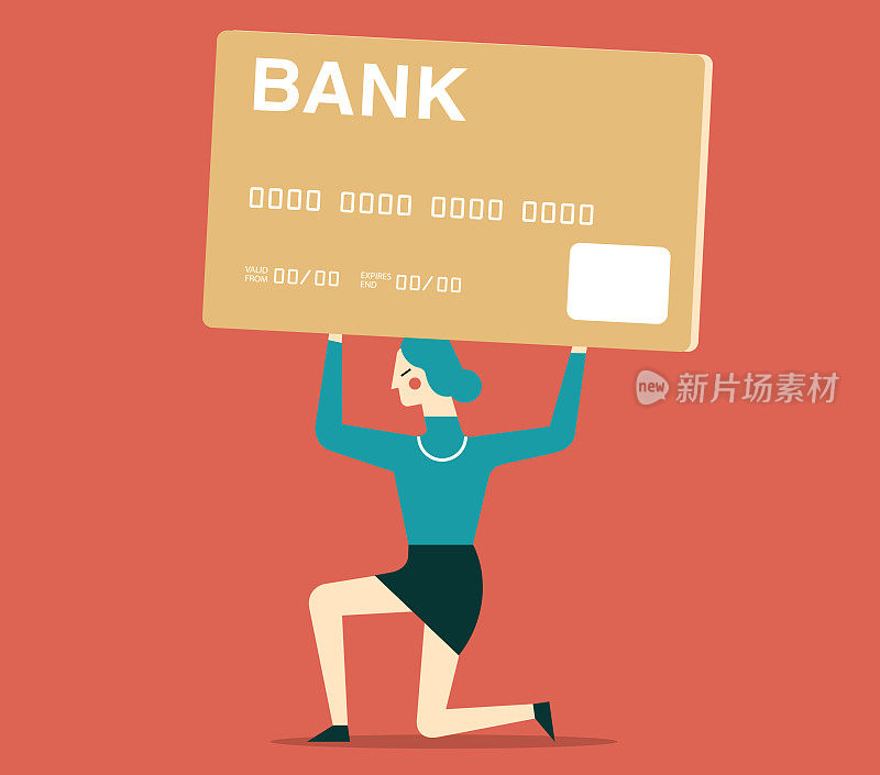 信用卡债务——女商人