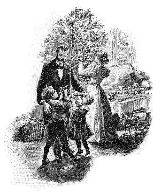 1897年一家人庆祝圣诞节