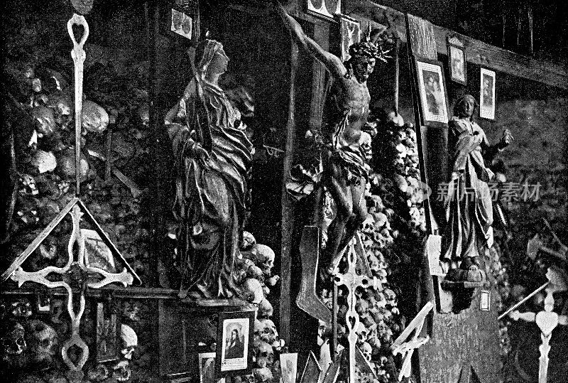 位于瑞士纳特的贝因豪斯韦格的骨瓮――19世纪