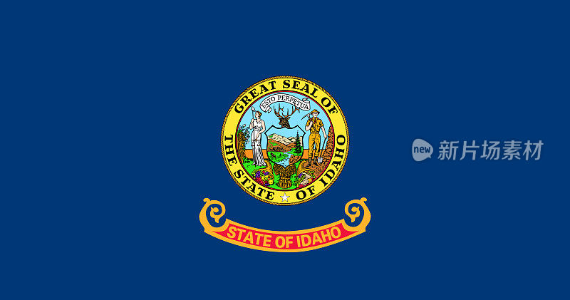爱达荷州国旗。矢量图