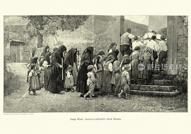 孩子的葬礼，路易吉・诺诺，意大利19世纪