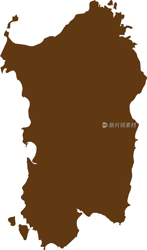 撒丁岛的布朗地图