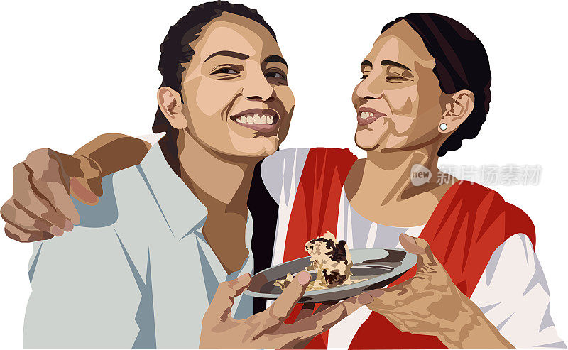 母亲和孩子生日庆祝活动,