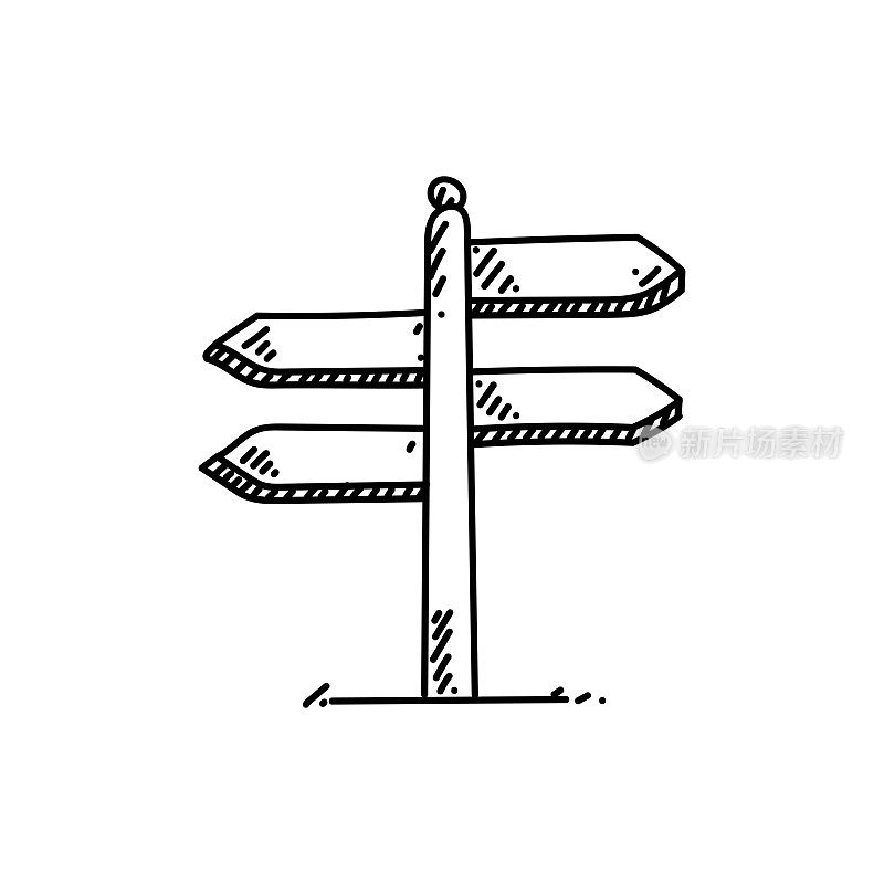 方向线图标,草图设计,像素完美,可编辑笔画。