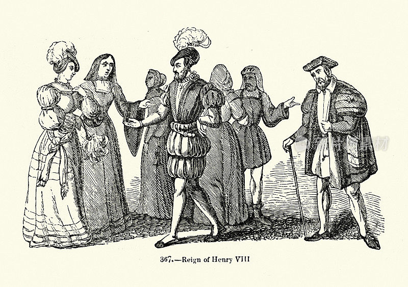英国亨利八世统治时期的时尚史，男女服装