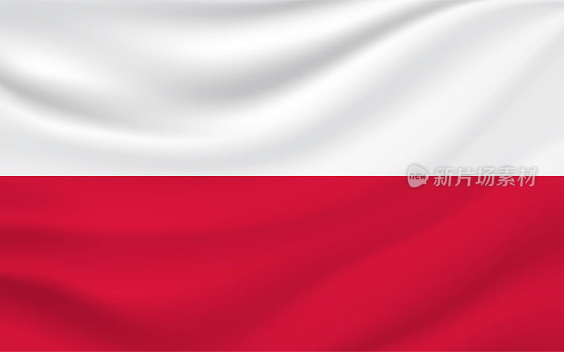 波兰国旗。向量