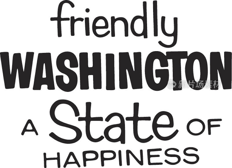 友好的华盛顿是幸福之州