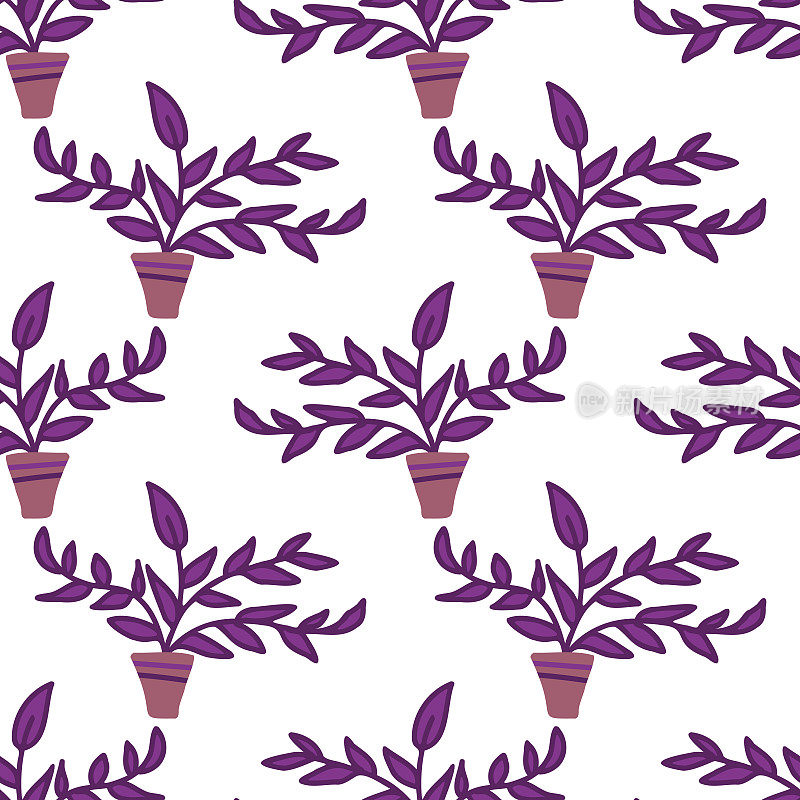 紫鸭跖草矢量模式