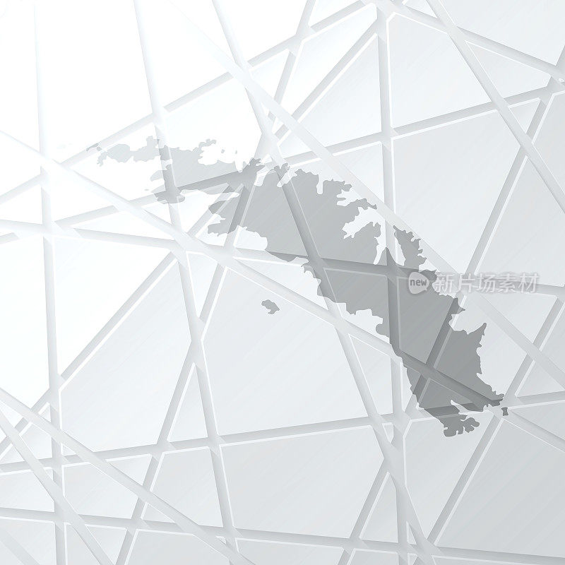 南乔治亚和南三明治群岛地图与网状网络的白色背景