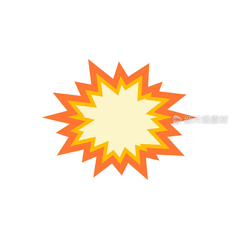爆炸碰撞表情符号的矢量插图