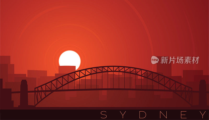 悉尼低太阳天际线场景