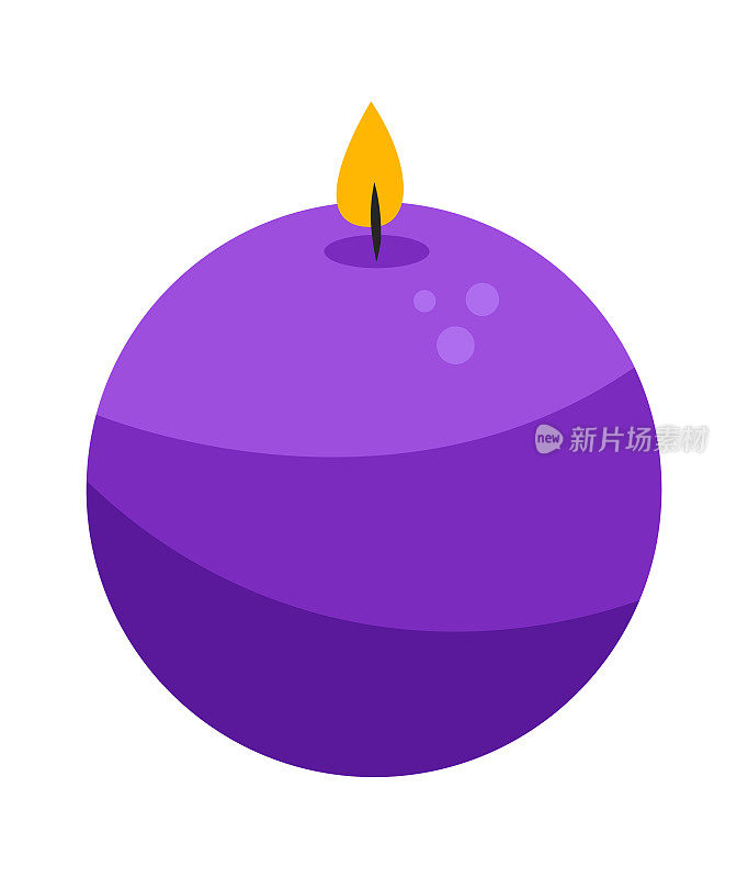 球形香气蜡烛。矢量图