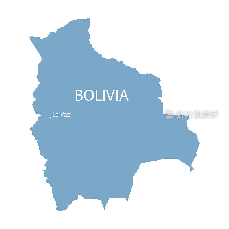玻利维亚蓝色地图