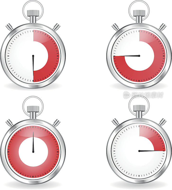 数字计时器设置秒表收集计时器与箭头