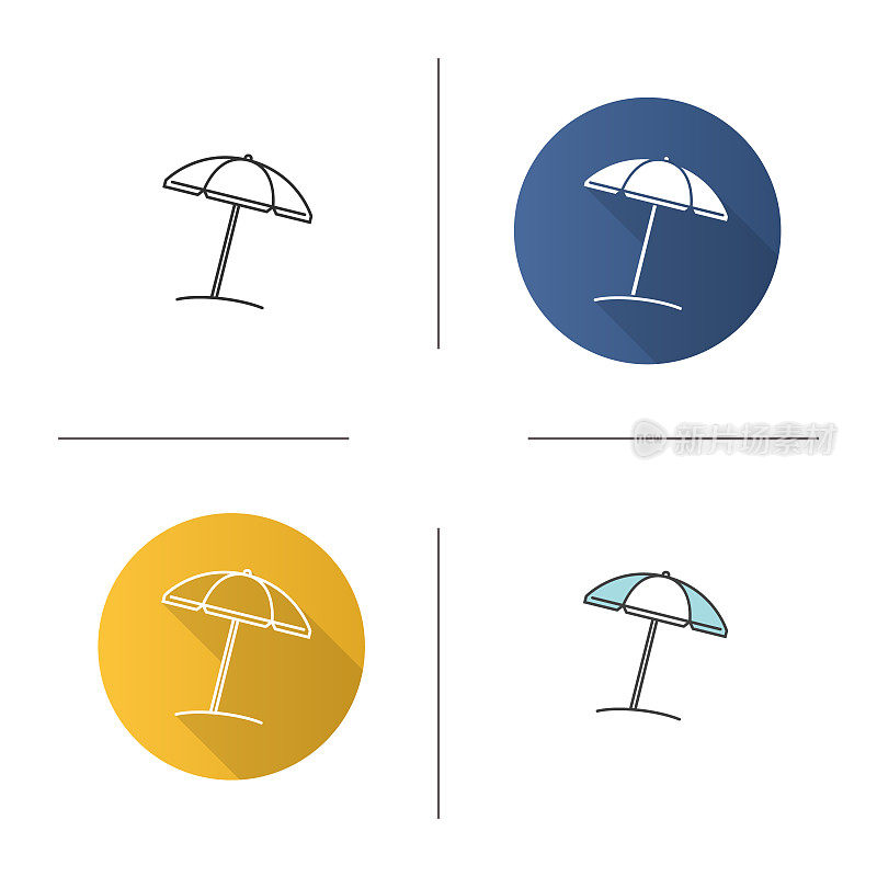 遮阳伞的图标