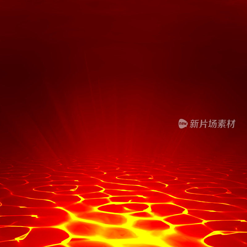 向量熔岩背景。抽象熔岩墙纸红色火焰插图。岩浆的火山燃烧。烧焦的地面