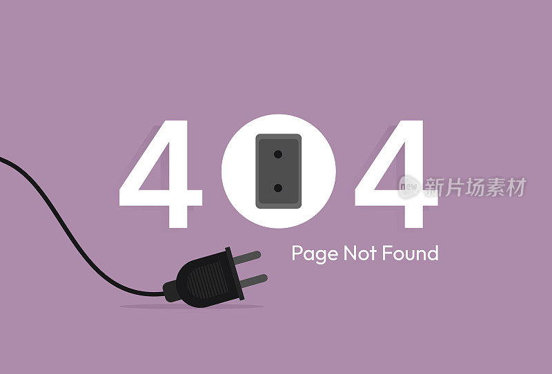 网页错误404断开链接和页面未找到的概念，互联网挫折和技术问题