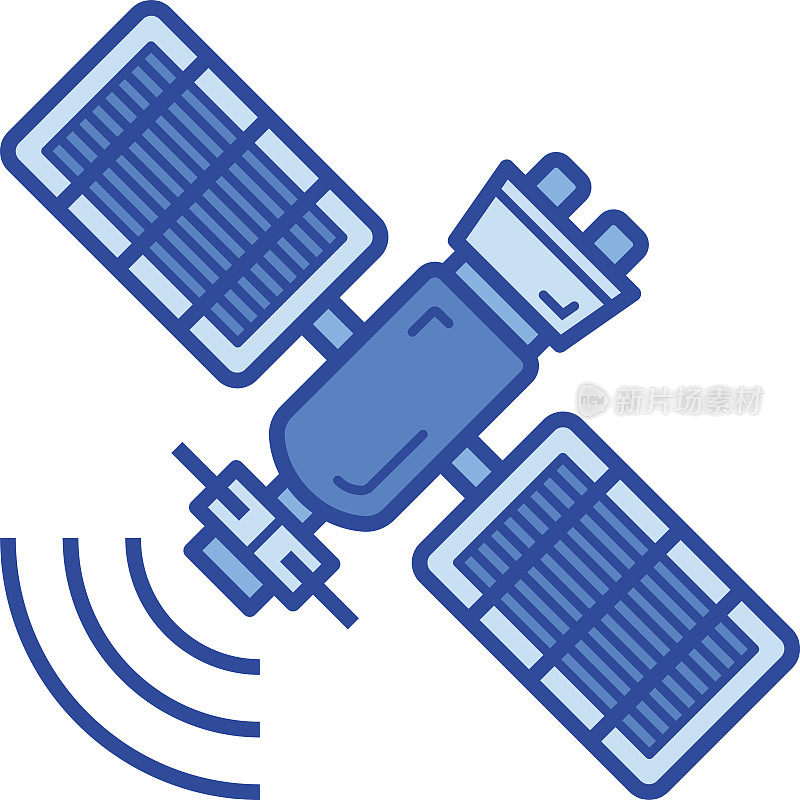 空间卫星线图标