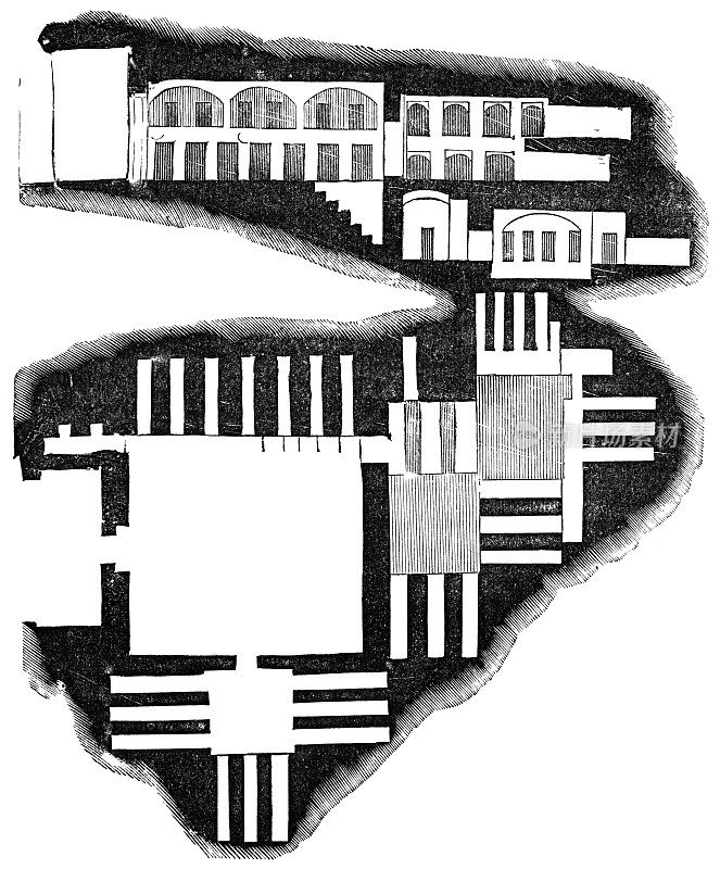 19世纪以色列奥斯曼帝国在耶路撒冷的议会坟墓地图