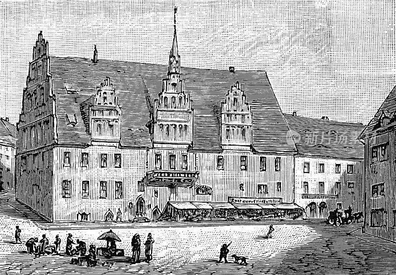 德国麦森市市政厅和市场广场