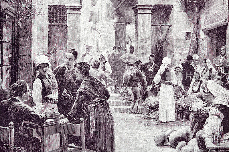 西西里岛拉古萨市场