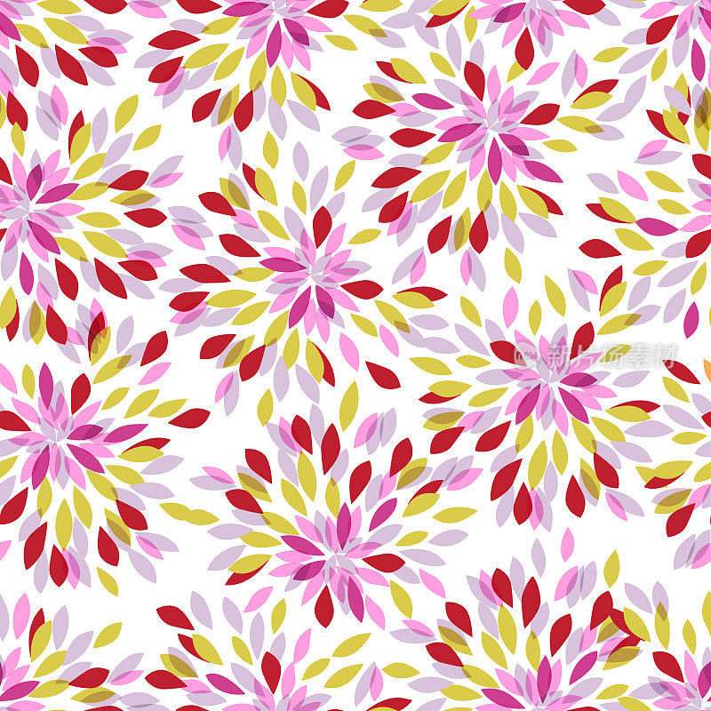 花无缝图案。