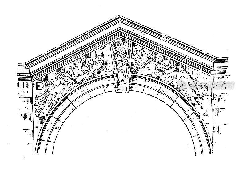 古董插画:Spandrel(建筑)