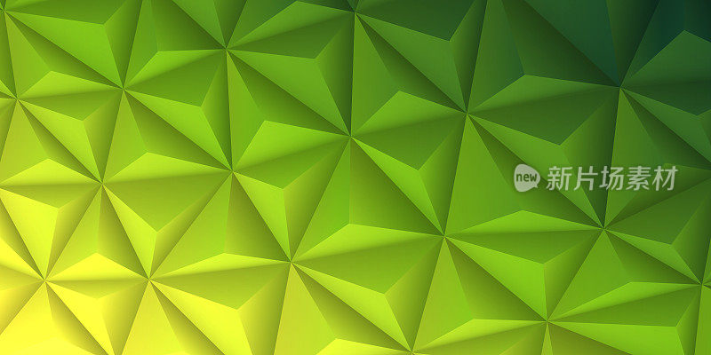 抽象几何纹理-低多边形背景-多边形马赛克-绿色渐变