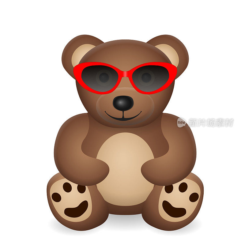 戴墨镜的泰迪熊