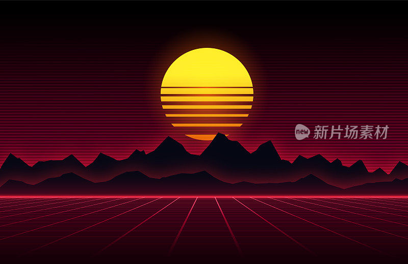 Synthwave复古背景