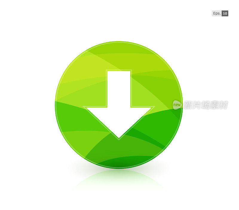绿色下载图标按钮