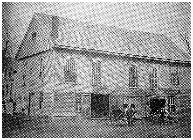 汉普顿县，马萨诸塞州:斯普林菲尔德，第一法院的古董图像