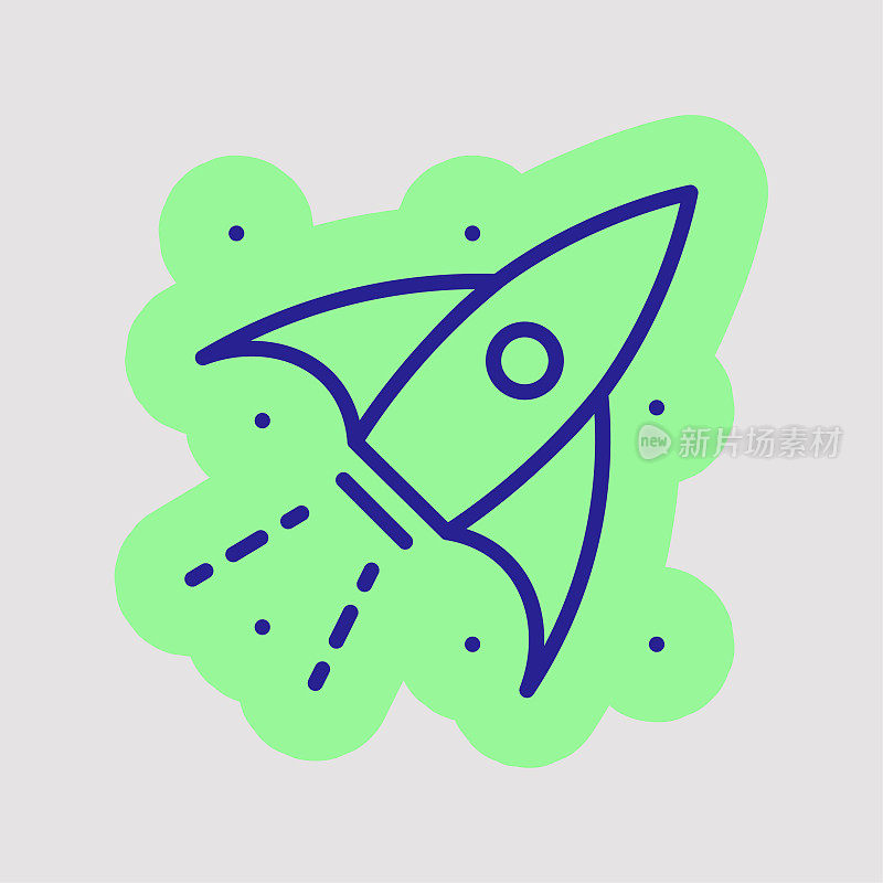 火箭线图标可编辑笔画