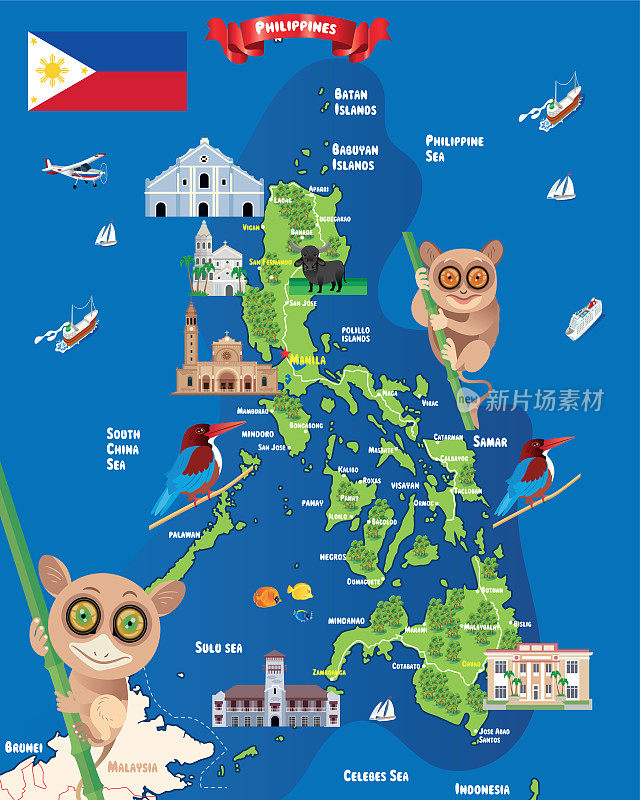 菲律宾卡通地图